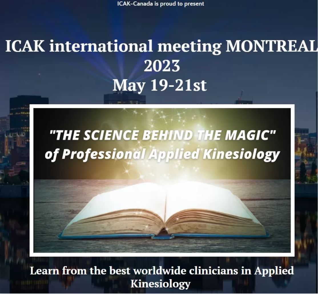 ICAK International Conference in Montreal, QC, May 19-21, 2021.RESCHEDULED TO 2023.