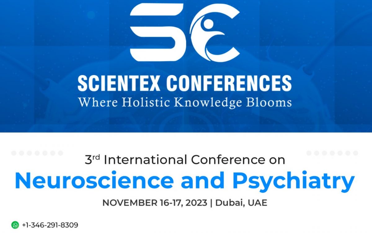We welcome you all to attend the “3rd International Conference on Neuroscience and Psychiatry” scheduled during November 16-17, 2023 in Dubai, UAE.